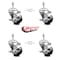 Service Caster 3 Inch Phenolic Wheel Swivel 10mm Threaded Stem Caster Set with Brake SCC SCC-TS20S314-PHR-TLB-M1015-4 - alternate 1